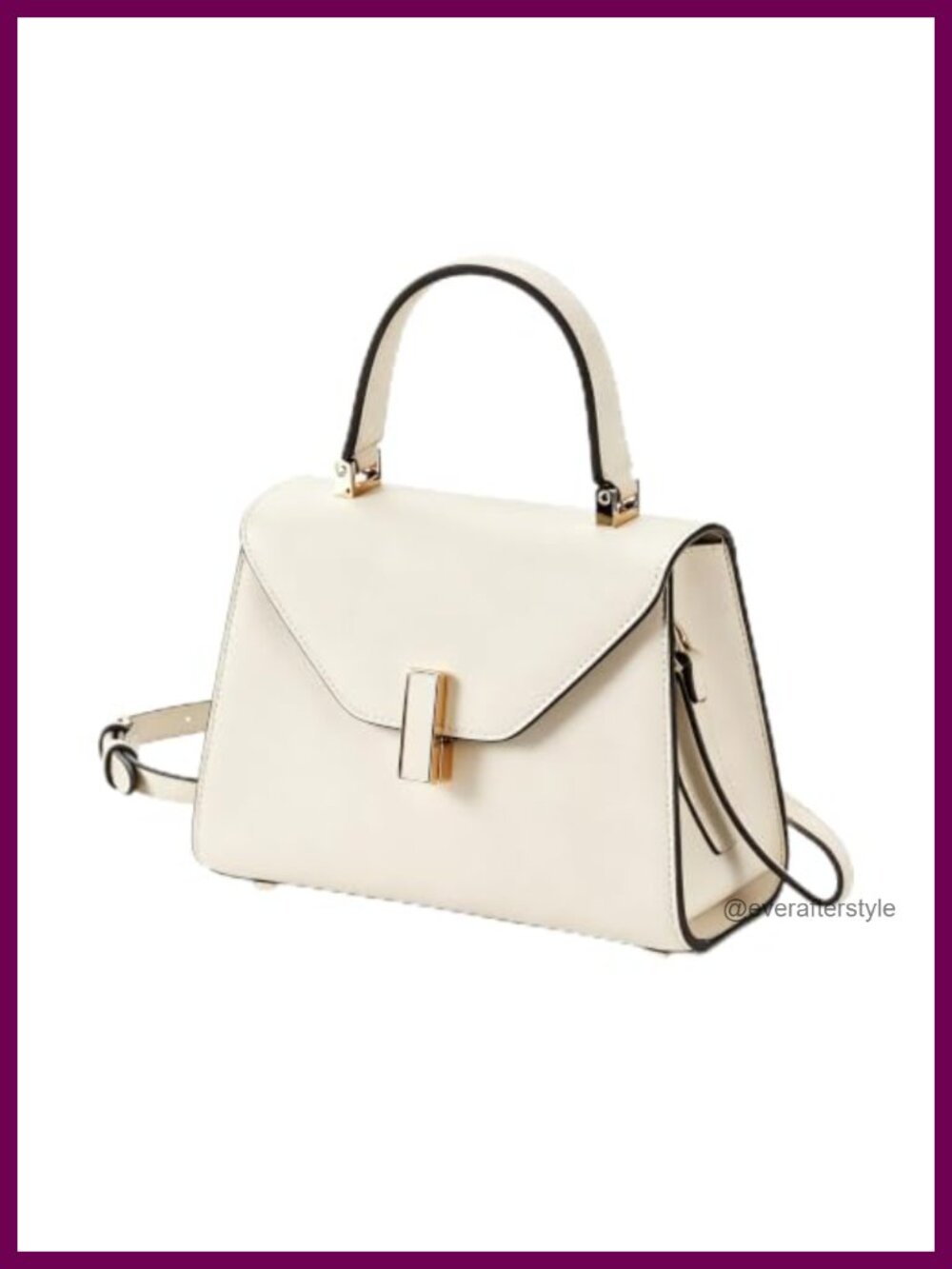 Faux Leather Satchel Handbag Top Handle Shoulder Bag with Adjustable Strap